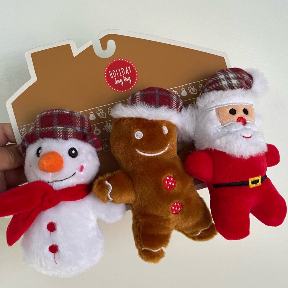 Christmas Holiday Dog Toys 3 pc